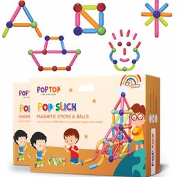 Poptop Magnetic Sticks & Balls Building Set |STEAM Learning Toy for Creative Construction (42 pcs) - Educational Toys for Toddlers 3+ Years-18
