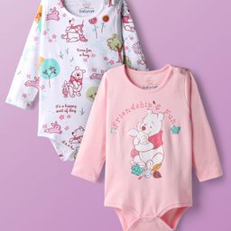 Babyoye Disney 100% Cotton Full Sleeves Onesies With Winnie And Friends Graphic Pack Of 2 - Multi Colour-picture-7
