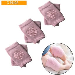 SAFE-O-KID- Pack of 3- Crawling Baby, Toddler, Infant Anti-Slip Elbow and Knee Pads/Guards-Pink-image-95