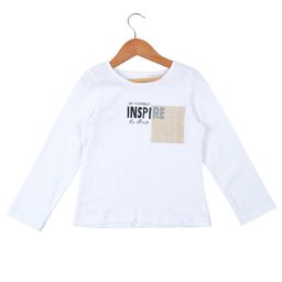 Under Fourteen Only Cotton Knit Full Sleeves Inspire Text Printed Tee - White-image-17