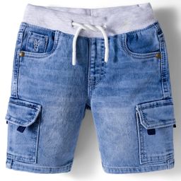 Under Fourteen Only Mild Washed Cargo Shorts - Sky Blue-picture-46