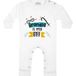 Arvesa Grandpa Is My BFF Printed Bodysuit-image-36