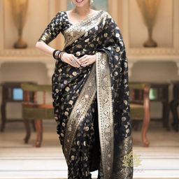 zinzraa Ethnic Motifs Zari Pure Silk Kanjeevaram Saree-image-95