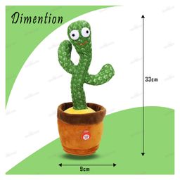 kiddybuddy Vijaya Impex Dancing Singing Move Turn around Cactus Toy -  Green & Brown image 3