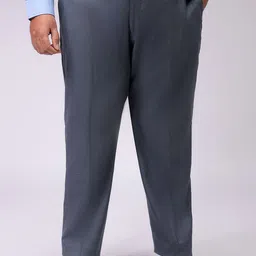 Hardsoda by The Indian Men Solid Self Design Formal Trousers-image-95