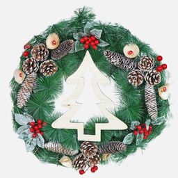 Little Surprise Box LLP Green & Red Christmas Wreath For Wall-picture-10