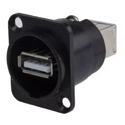 RS PRO USB Connector Straight Panel Mount Socket Type A to B 2.0, 1246392-95