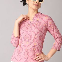 V-Mart Women Floral Print Long Sleeves Shirt Style Top-picture-43