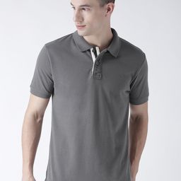 Club York Men Grey Solid Polo Collar T-shirt-picture-15