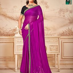 Anouk Rustic Embroidered Poly Chiffon Saree-image-36