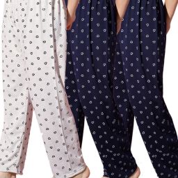 Pack of 3 Cotton Night Dress Pyjama/Pyjami for Women Comfort For M To XL Set Of 3 Women Pyjama-image-15
