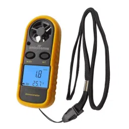 amiciSense Digital Anemometer Pocket LCD Air Wind Speed Gauge with Temperature Measurement, GM816-2