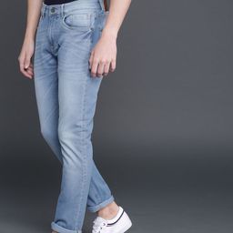 WROGN Men Blue Slim Fit Mid-Rise Clean Look Stretchable Jeans-image-31