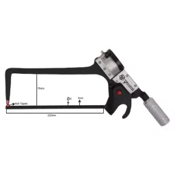 Yuzuki 0-50 mm 222 mm Carbide Tipped External Pistol Caliper 561-44