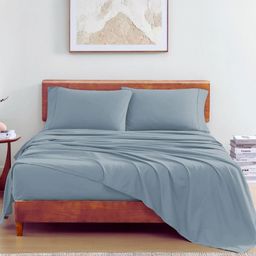 LANE LINEN Blue 144 TC King Bedsheet with 2 Pillow Covers-picture-26