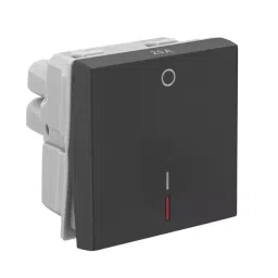 Legrand Switch with Indicator Allzy 20 Amp 1 Way 2 Module Matt Black, 6812 15 (Pack of 10 Pcs)-34
