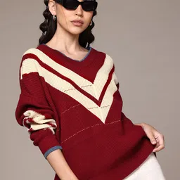 Roadster The Lifestyle Co. Acrylic Striped Pullover-picture-19