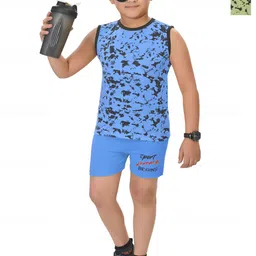 INDIA FASHION FAB Boys Printed T-shirt with Shorts-image-43