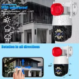 CAMLEIGH Two Way Audio IP PTZ Camera 3 MP with Motion Detection 4G/Wi-fi Full Color Night Vision, V380 Pro image 4