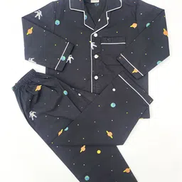 Freesia Array Unisex Kids Printed Night suit-20
