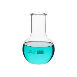 Supertek Wide Neck Flat Bottom Flask Boiling Type, Capacity 1000 ml, 15.112.1000IS (Pack of 6) image 1