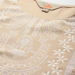 Anouk Ethnic Motifs Foil Printed Regular Kurta With Trousers & Dupatta image 5
