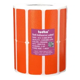 Tudko 35x15 mm 80 GSM 2 UP Self Adhesive Paper Label Orange-image-32