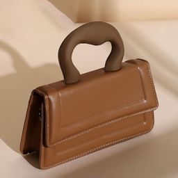 HAUTE SAUCE by Campus Sutra Leather Structured Shoulder Bag with Tasselled-4