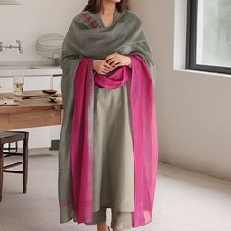 GoSriKi Women Solid Kurta with Palazzo & Dupatta-picture-42