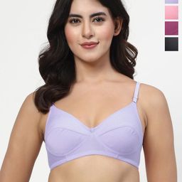 LILY enimsaj Pack Of 4 Full Coverage Non Padded Bra-picture-2