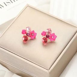 CIKIT Artificial Stones Studded Floral Shaped Studs-image-94