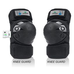 Jaspo Plastron Knee Guard Professional Protective Set Multi Purpose Safety Kit for Skateboarding Roller Skating Inline Skating Cycling and Other Sports Medium - Black-10