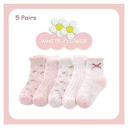 SYGA 5 Pairs Baby Girl & Baby Boy Socks, Toddlers Infant Cotton Warm Stretch Crew Socks with Mesh princess Design.-image-12