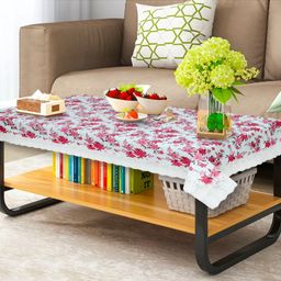 Dakshya Industries PVC Printed Waterproof Rectangle 4 Seater Table Cover - Pink-picture-41