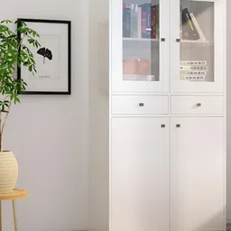 HEXA RED White Moisture & Termite Resistant Free Standing Book Shelf-48