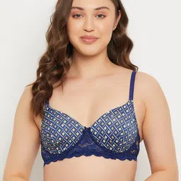 Clovia Geometric Bra Full Coverage Lightly Padded image 1