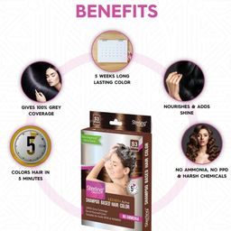 Sterling Naturals Shampoo Based Hair Color For Grey Coverage- 50 ml- Brown image 5