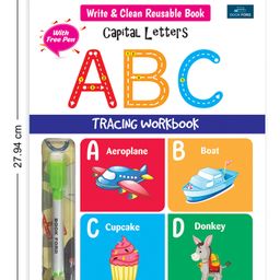 book ford publications BookFord Publications Write & Clean Reusable Book Set of 2 Books Alphabet Capital Letters and Numbers - English image 2