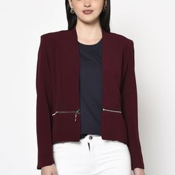 Miss Grace Synthetic Crop Tailored Jacket-image-43