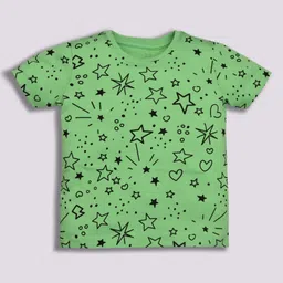 YK Boys Geometric Printed Round Neck Cotton T-shirt-image-77