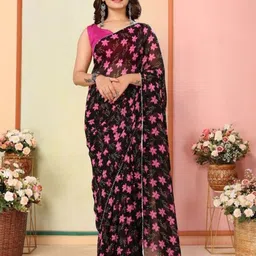 PMD Fashion Floral Gotta Patti Pure Georgette Ready to Wear Saree-picture-58