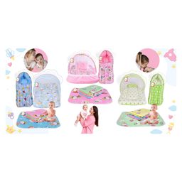 Kwitchy New Born Baby Bedding Set Combo Mattress with Net Sleeping Bag & Plastic Sheets - Aqua Green image 4