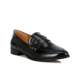 RAG & CO Women Colourblocked Patent Leather Loafers-image-88