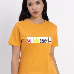 Moda Rapido Women Typography Printed Round Neck Cotton T-shirt-picture-28