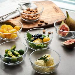 Glass Serving Bowl Sanjeev Kapoor Cocoon Stackable Bowl Set of 6, 330ml-7