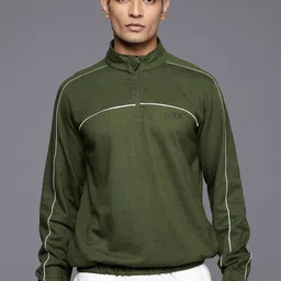 HRX by Hrithik Roshan Mock Collar Regular Longline Sweatshirt-image-10
