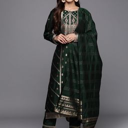 Libas Ethnic Motifs Kurta with Trousers & With Dupatta image 5