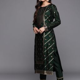 Libas Ethnic Motifs Kurta with Trousers & With Dupatta image 4