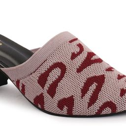 Denill Printed Pointed Toe Block Heeled Pumps image 4