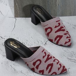Denill Printed Pointed Toe Block Heeled Pumps image 5